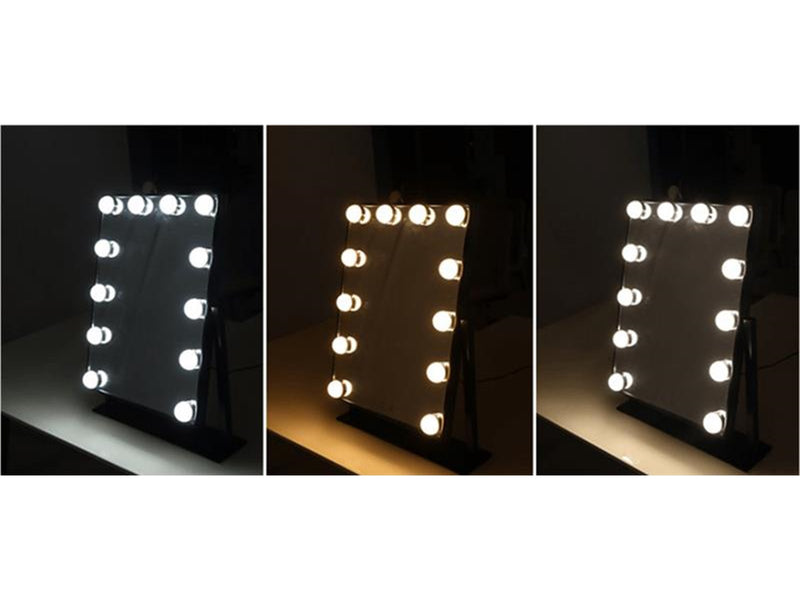 UNIQ New York Mega Makeup Mirror with 12 LED lights - White