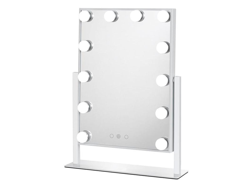 UNIQ New York Mega Makeup Mirror with 12 LED lights - White