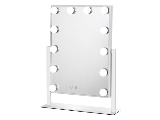 UNIQ New York Mega Makeup Mirror with 12 LED lights - White