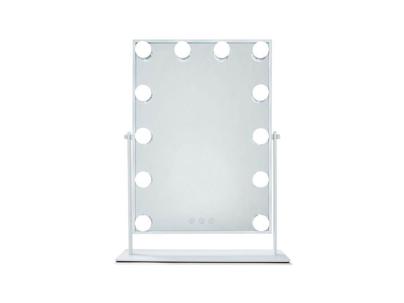 UNIQ New York Mega Makeup Mirror with 12 LED lights - White