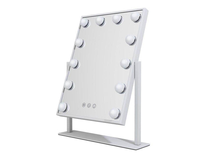 UNIQ New York Mega Makeup Mirror with 12 LED lights - White