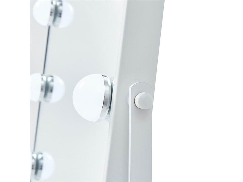 UNIQ New York Mega Makeup Mirror with 12 LED lights - White