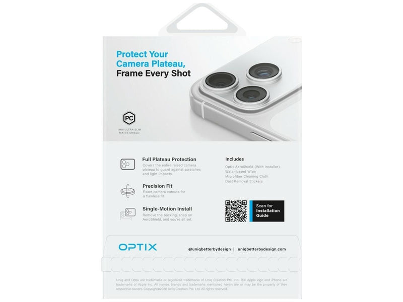 UNIQ Protector for  Optix Aeroshield Camera Module Protector for iPhone 17 Pro Max