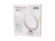 UNIQ Round Mirror with LED Light and suction cup x10 magnification