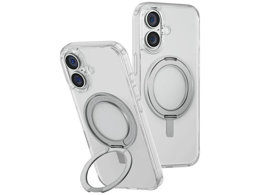 UNIQ Swivix 360 Rotating Kickstand Case for iPhone 16 Plus - Transparent