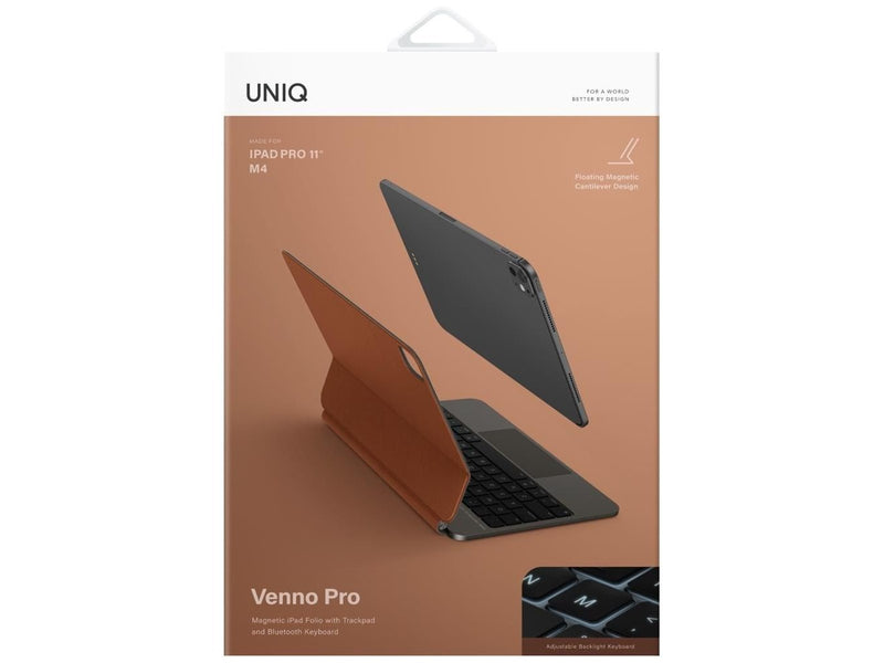 UNIQ  Venno Pro Magnetic Smart Keyboard Case for iPad 11" 2025 / iPad Air 11" 2024 / 2025 / iPad Pro 11" 2018 / 2020 / 2021 / 2022 / 2024 - Brown