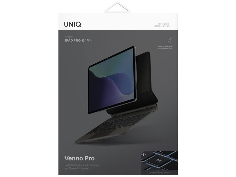 UNIQ Venno Pro Magnetic Smart Keyboard Case for iPad Air 13" 2024 / 2025 / iPad Pro 13" 2024 - Black