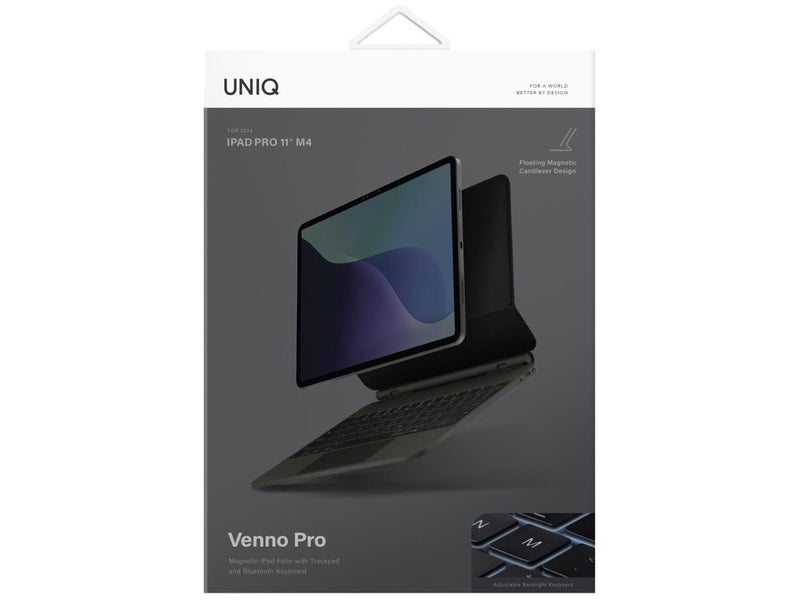 UNIQ Venno Pro Magnetic Smart Keyboard Case for iPad Pro 11" (2024/2025) - Black