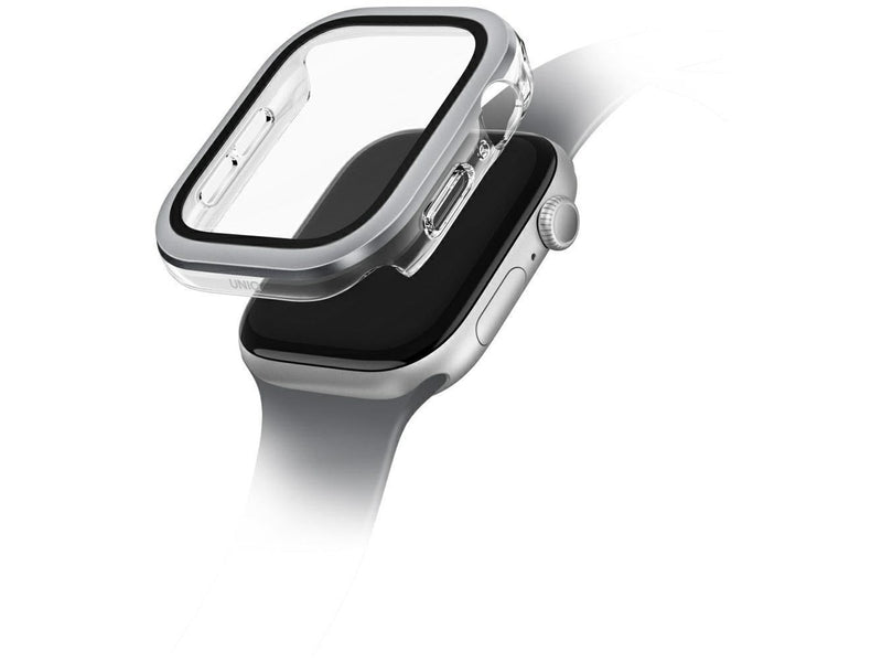 UNIQ Voute Tempered Glass Case for Apple Watch 10 42 mm - Silver