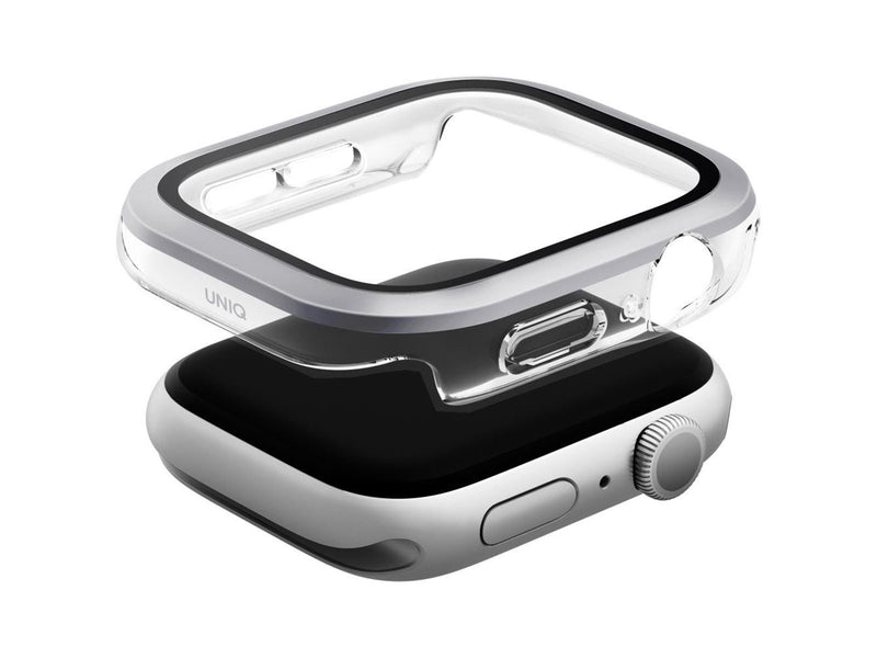 UNIQ Voute Tempered Glass Case for Apple Watch 10 42 mm - Silver