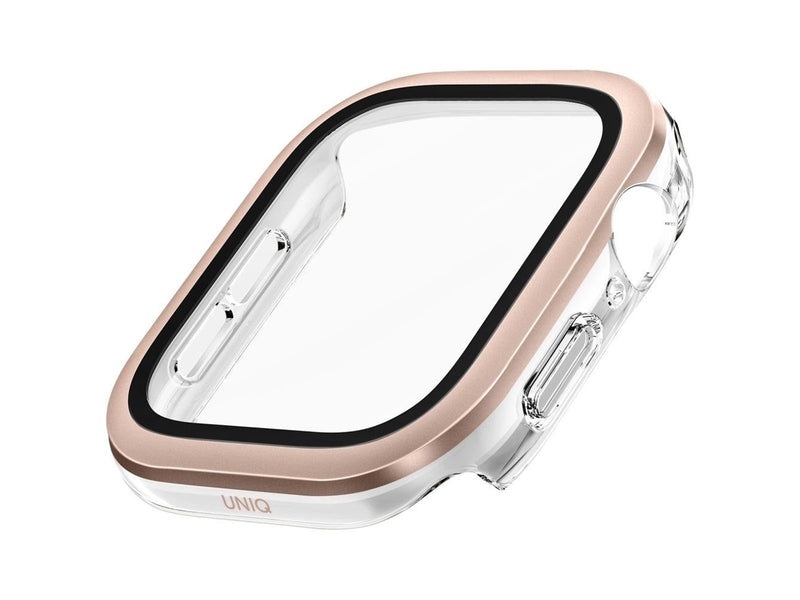 UNIQ Voute Tempered Glass Case for Apple Watch 10 46mm - Rose Gold