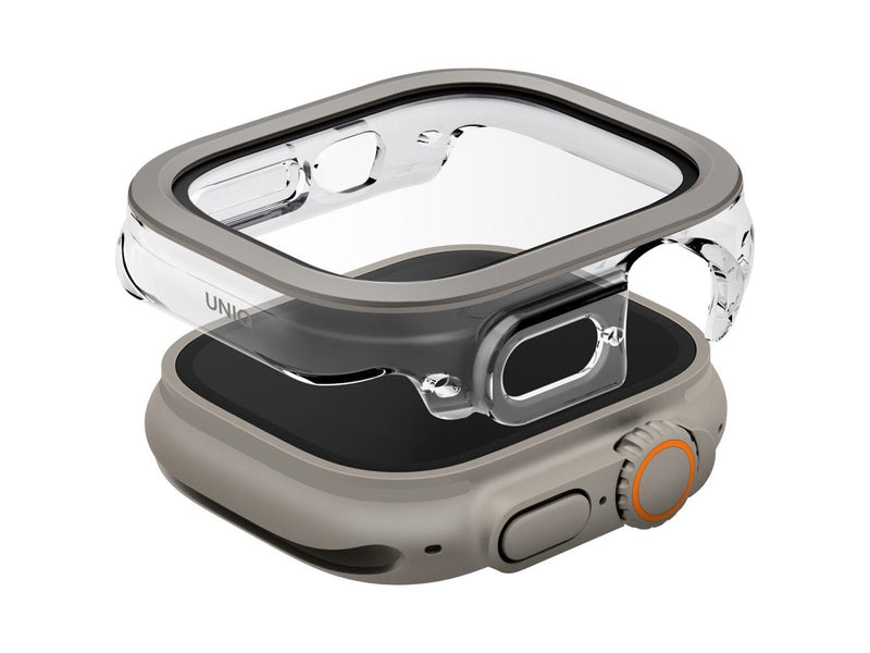 UNIQ Voute Tempered Glass Case for Apple Watch Ultra 49mm - Silver