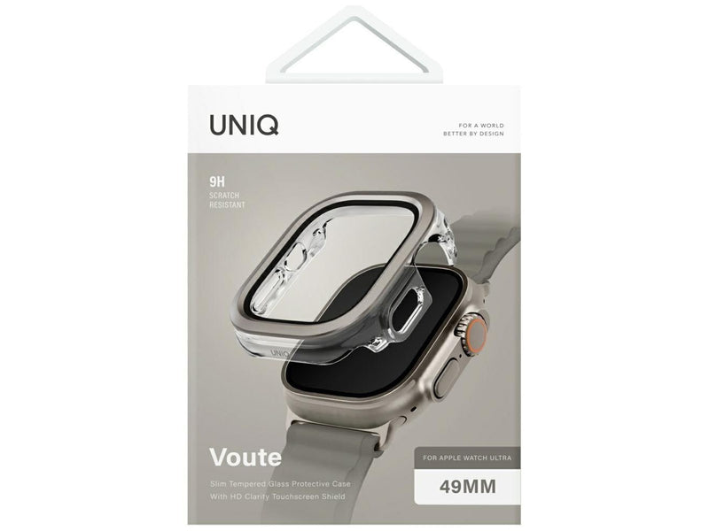 UNIQ Voute Tempered Glass Case for Apple Watch Ultra 49mm - Silver