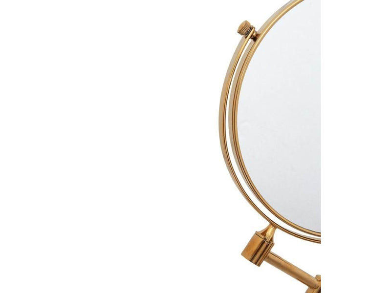 UNIQ Wall Mirror with 10x Magnification in Gold