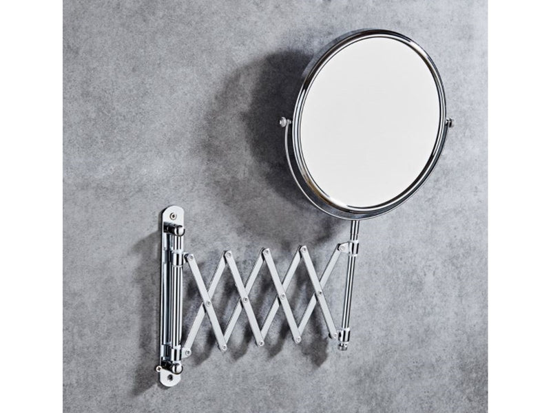 UNIQ Wall Scissor Arm Mirror with 5x Magnification Silver