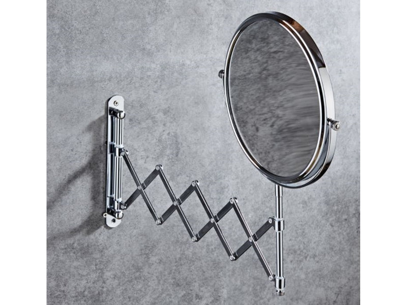 UNIQ Wall Scissor Arm Mirror with 5x Magnification Silver