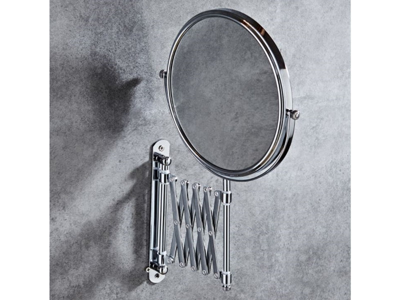 UNIQ Wall Scissor Arm Mirror with 5x Magnification Silver