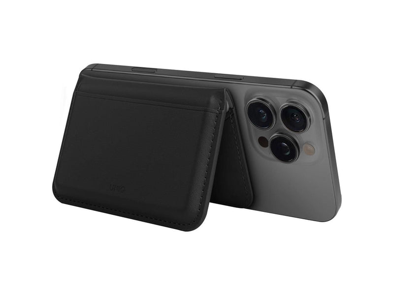 UNIQ yden DS RFID Magnetic Wallet with Phone Stand - Black