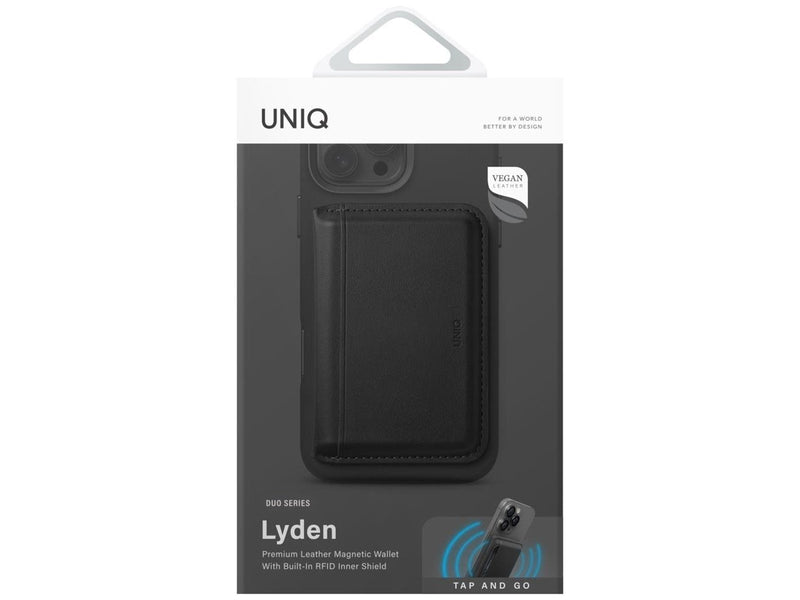 UNIQ yden DS RFID Magnetic Wallet with Phone Stand - Black