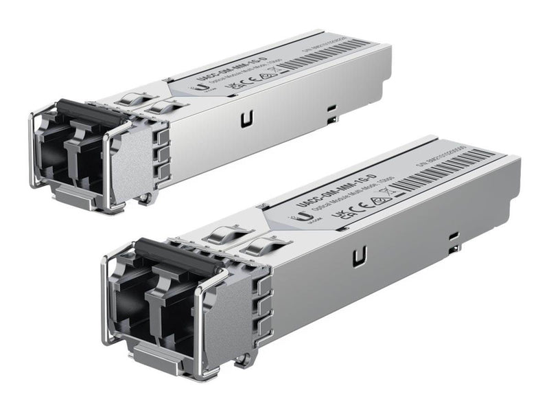 Ubiquiti UACC-OM-MM-1G-D-2  SFP Multi-mode Duplex Fiber Transceiver 550m 850nm (Pack of 2)