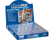 UltraPro 9-Pocket Pages Silver Blue (100 Pages)