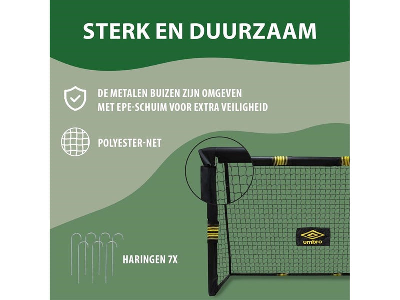 Umbro - Metal football goal with net 180x120x60 cm