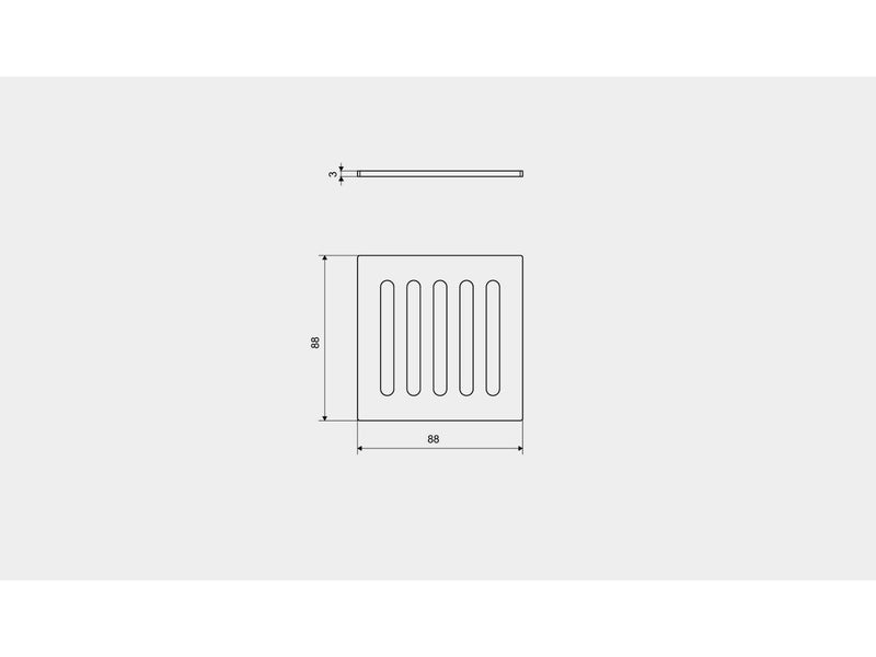 Unidrain ClassicLine grate Column 100 x 100 mm