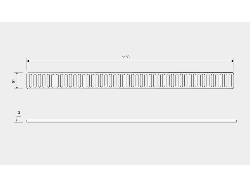 Unidrain ClassicLine grating Column 1200 mm