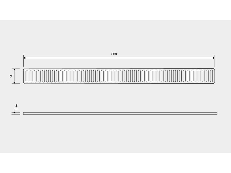 Unidrain ClassicLine grating Column 700 mm