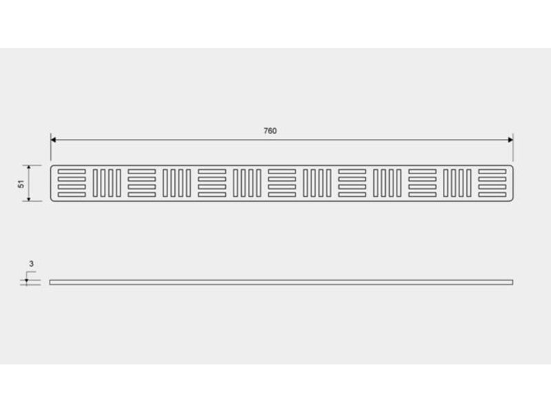 Unidrain ClassicLine grating Inca 800 mm