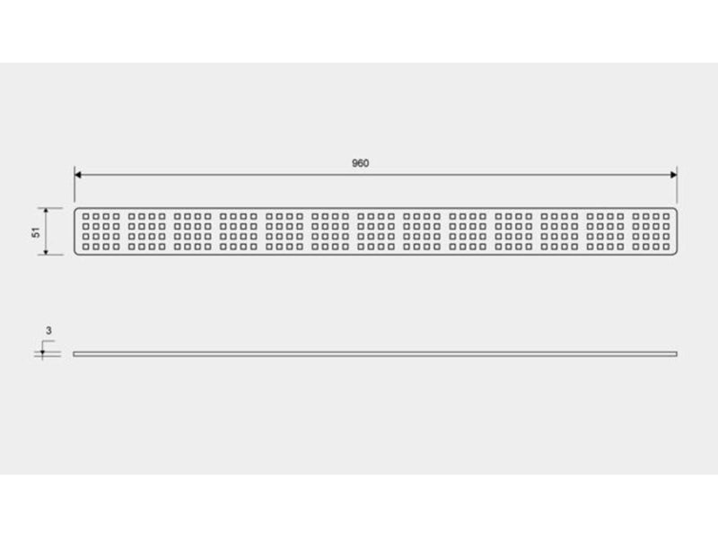 Unidrain ClassicLine grating Square 1000 mm