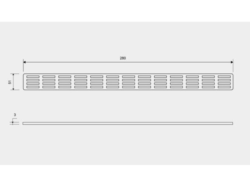Unidrain ClassicLine grating Stripe 300 mm