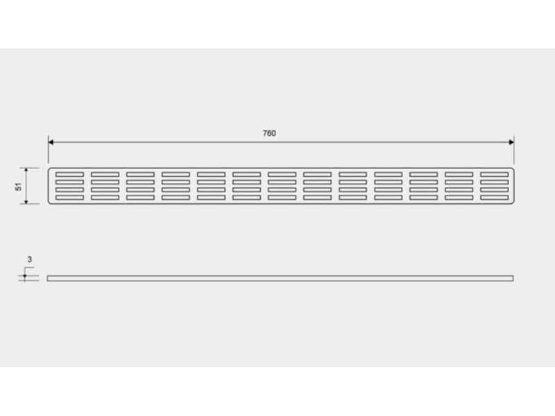 Unidrain ClassicLine grating Stripe 800 mm