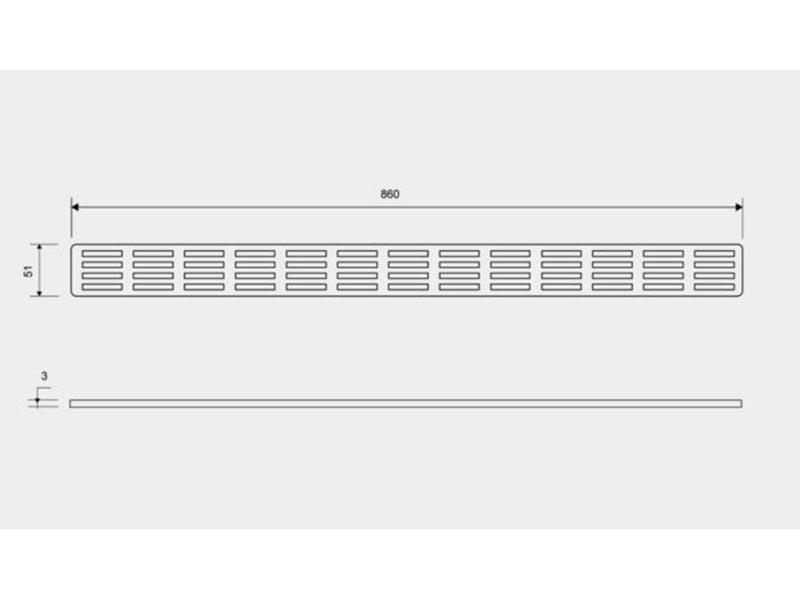 Unidrain ClassicLine grating Stripe 900 mm