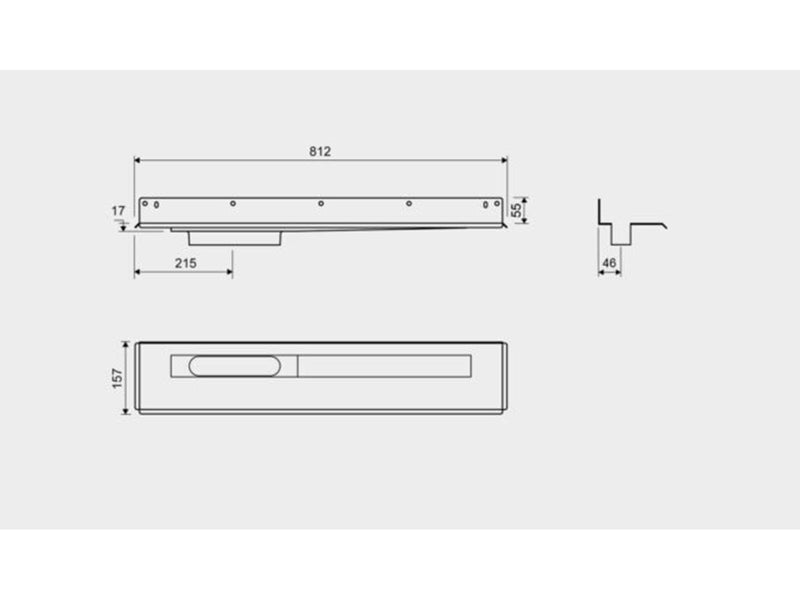 Unidrain Drain Unit 1004 700 mm left side drain