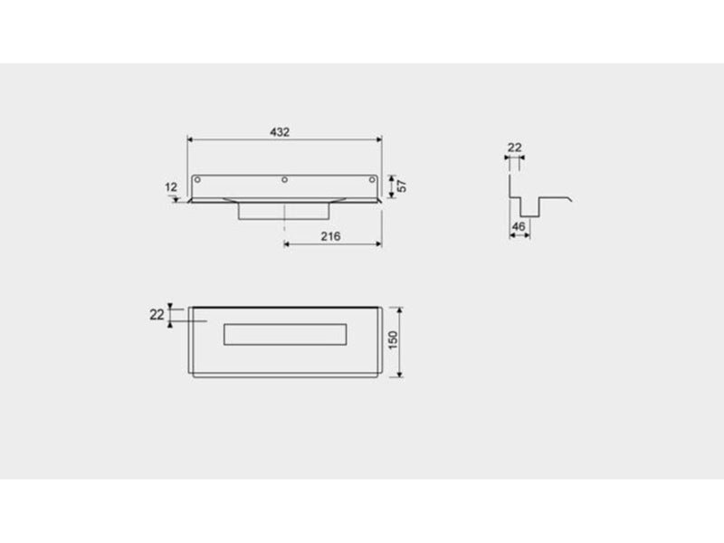 Unidrain Drain unit 1004 300 mm Rear flange