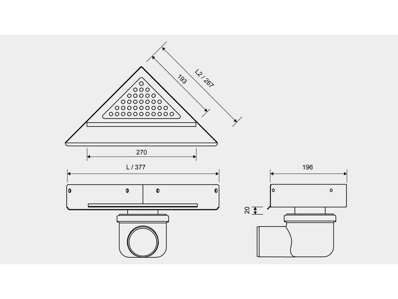 Unidrain Drain unit corner