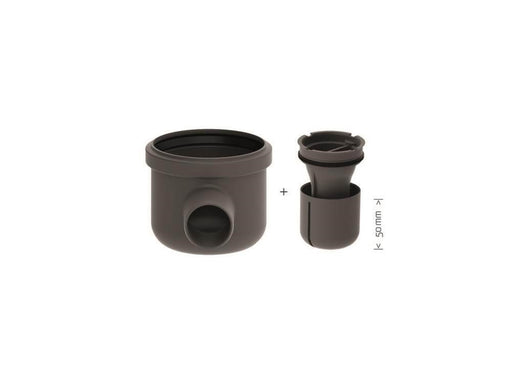 Unidrain Drain unit w/horizontal outlet Ø50 mm incl. water trap corner drain