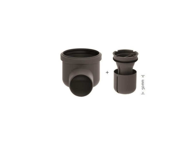 Unidrain Drain unit w/horizontal outlet Ø75 mm incl. water trap corner drain
