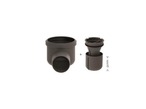 Unidrain Drain unit w/horizontal outlet Ø75 mm incl. water trap corner drain
