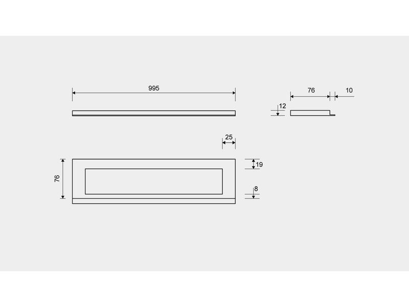 Unidrain HighLine Colour frame 1000/12 mm Black