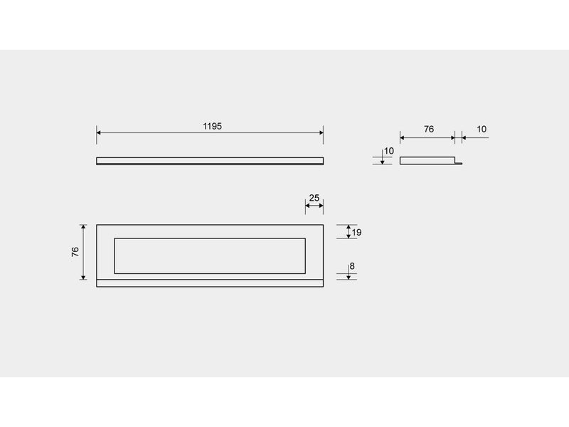 Unidrain HighLine Colour frame 1200/10 mm Black