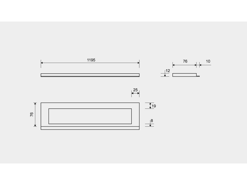 Unidrain HighLine Colour frame 1200/12 mm Brass
