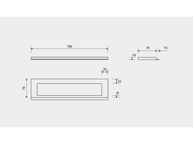 Unidrain HighLine Colour frame 800/15 mm Copper