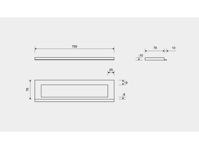 Unidrain HighLine frame 800/10 mm Brushed