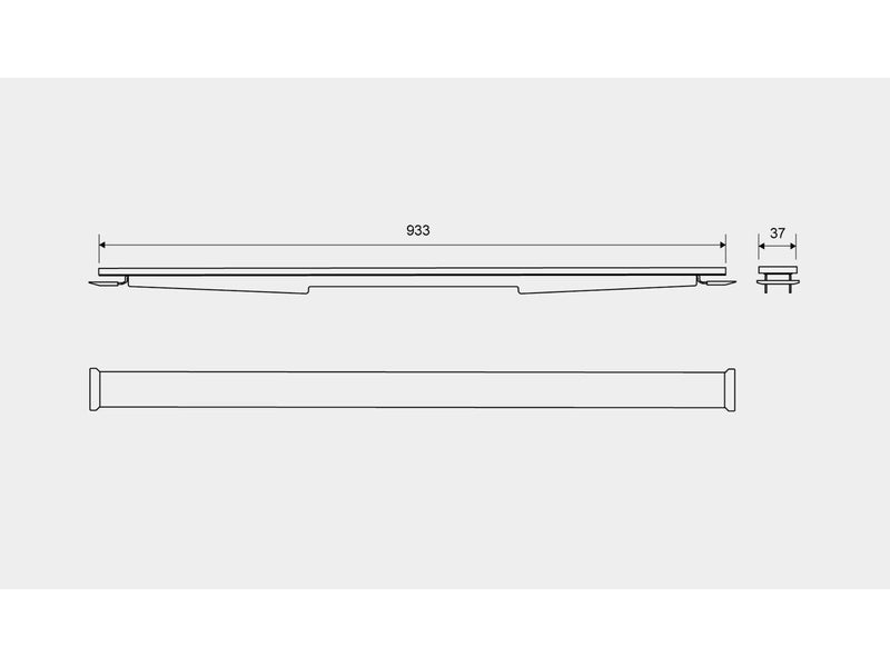 Unidrain HighLine panel 1000 mm Hand polished
