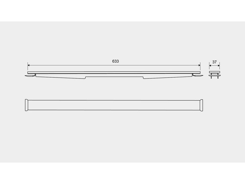 Unidrain HighLine panel 700 mm Brass