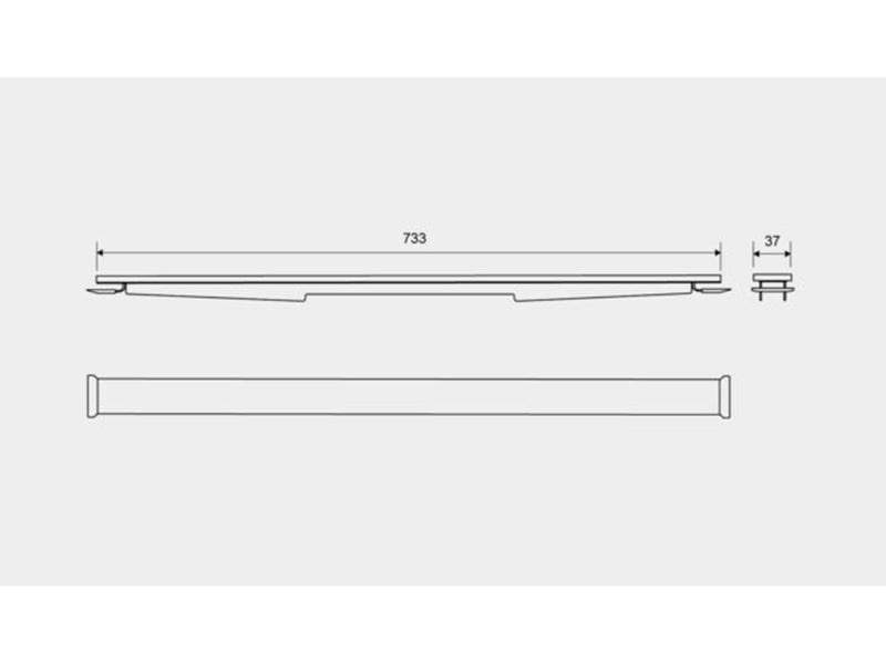 Unidrain HighLine panel 800 mm Brass