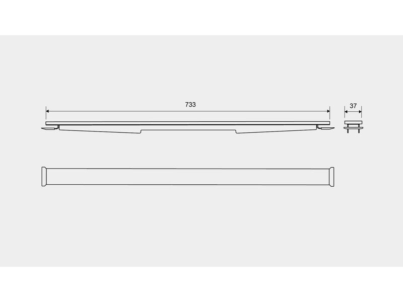 Unidrain HighLine panel 800 mm Hand polished