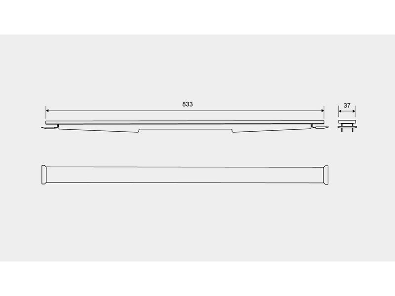 Unidrain HighLine panel 900 mm Black